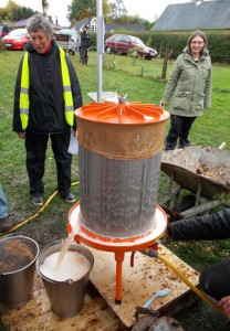 Der blev presset ca. 500 kg. æbler.